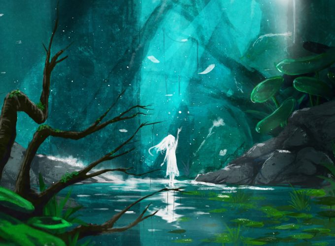 Wallpaper Girl, Fantasy forest, world, 4K, Art 2817012712